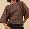 By bar zasu jacquard blouse | brown panter print* Chemisiers